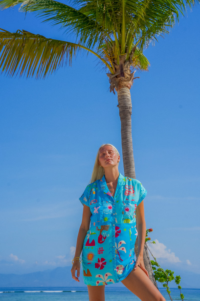 palm collective - blue marlin dress