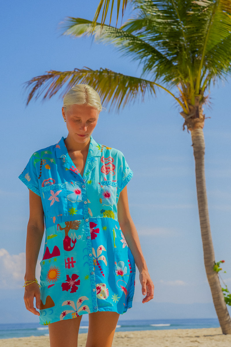 palm collective - blue marlin dress