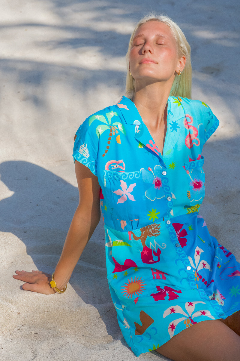 palm collective - blue marlin dress