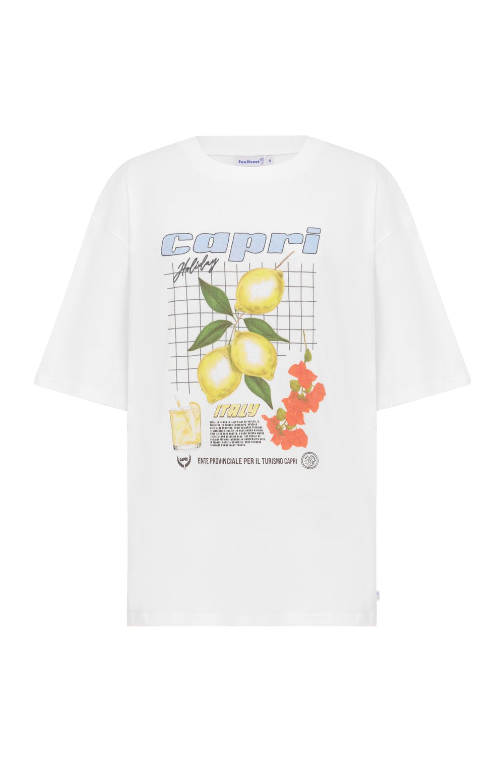 sea street - capri t-shirt - white