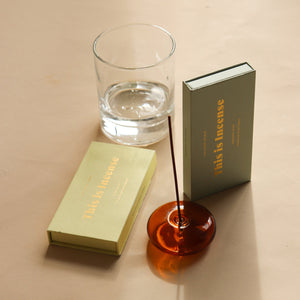 genlte habits - glass vessel incense holder - amber