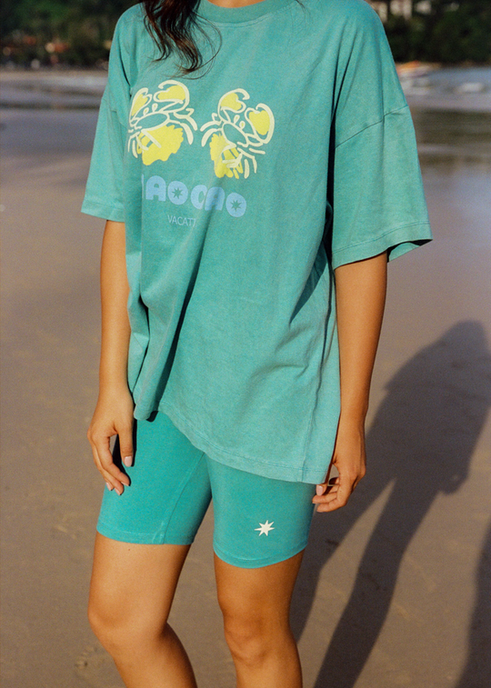 ciao ciao- crab core tee- coastal water blue