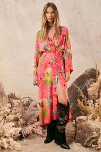 spell - libertine reversible robe - cayenne
