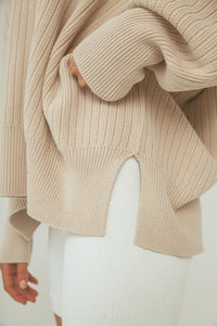 arcaa movement - vera organic knit sweater - sand