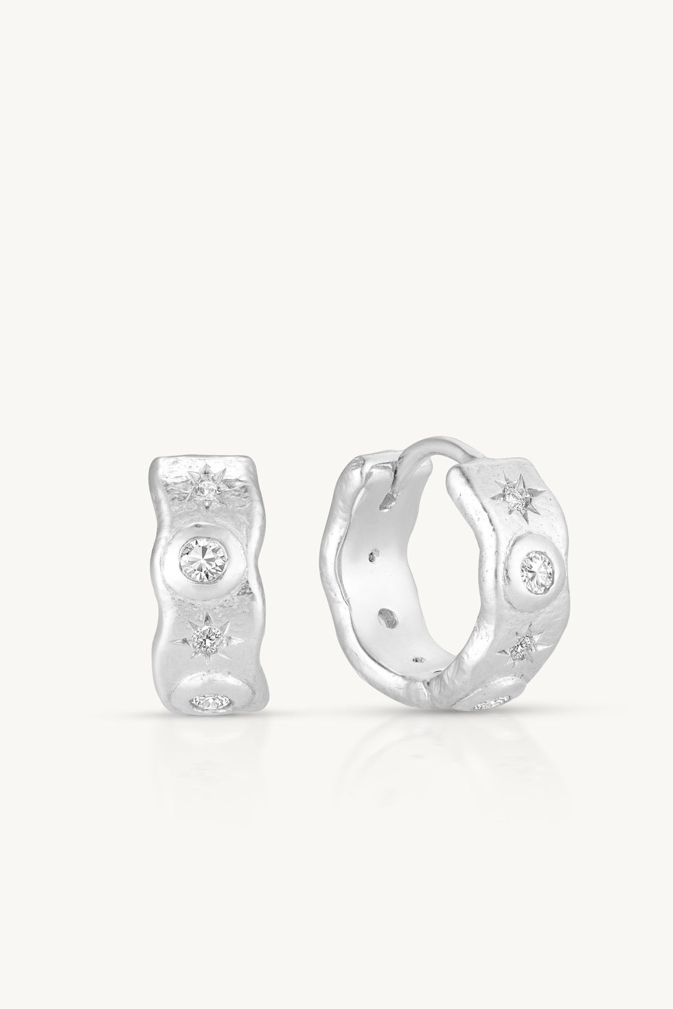 tonimay- cosmic hoops silver