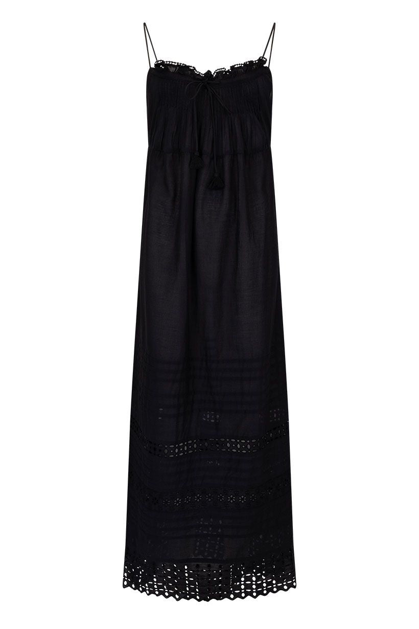 spell - love in the afternoon lace maxi dress - midnight rose