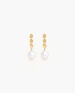 by charlotte - grow with grace pearl earrings - gold