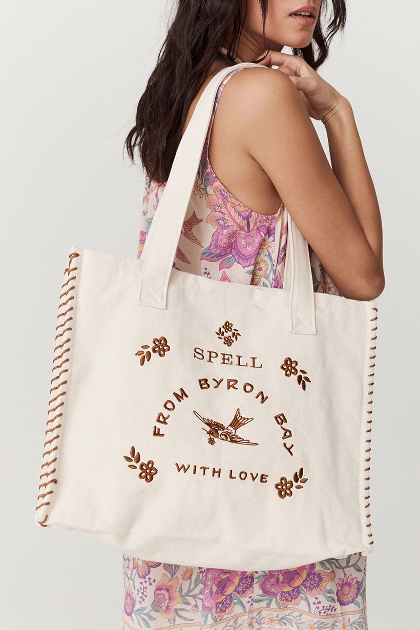 spell - holiday tote bag - rope