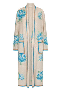 spell - coastal granny maxi cardigan - cornflower