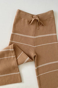 arcaa movement - vera organic knit pants - honey stripe