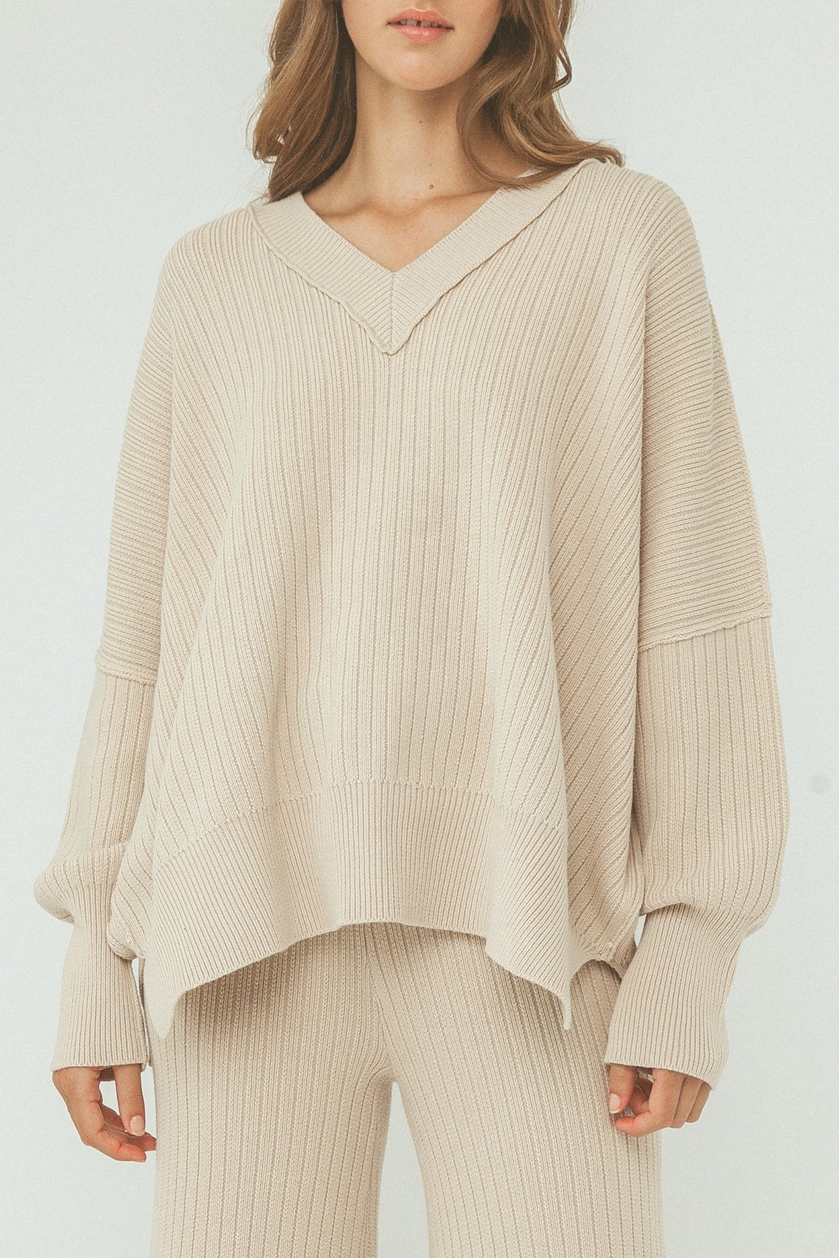 arcaa movement - vera organic knit sweater - sand