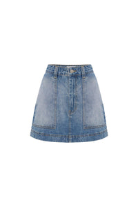 rowie the label - georgia denim mini skirt - classic wash