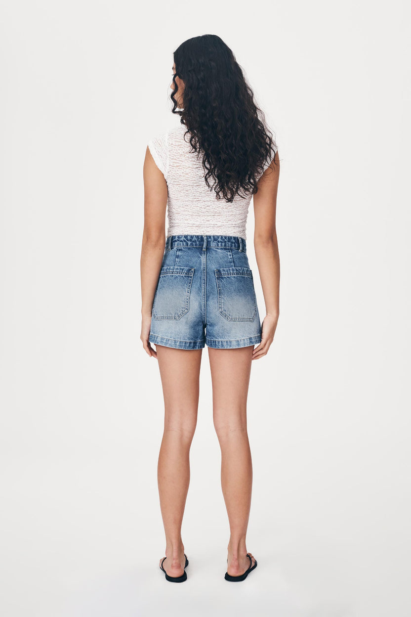 rowie the label - gio denim shorts - classic wash