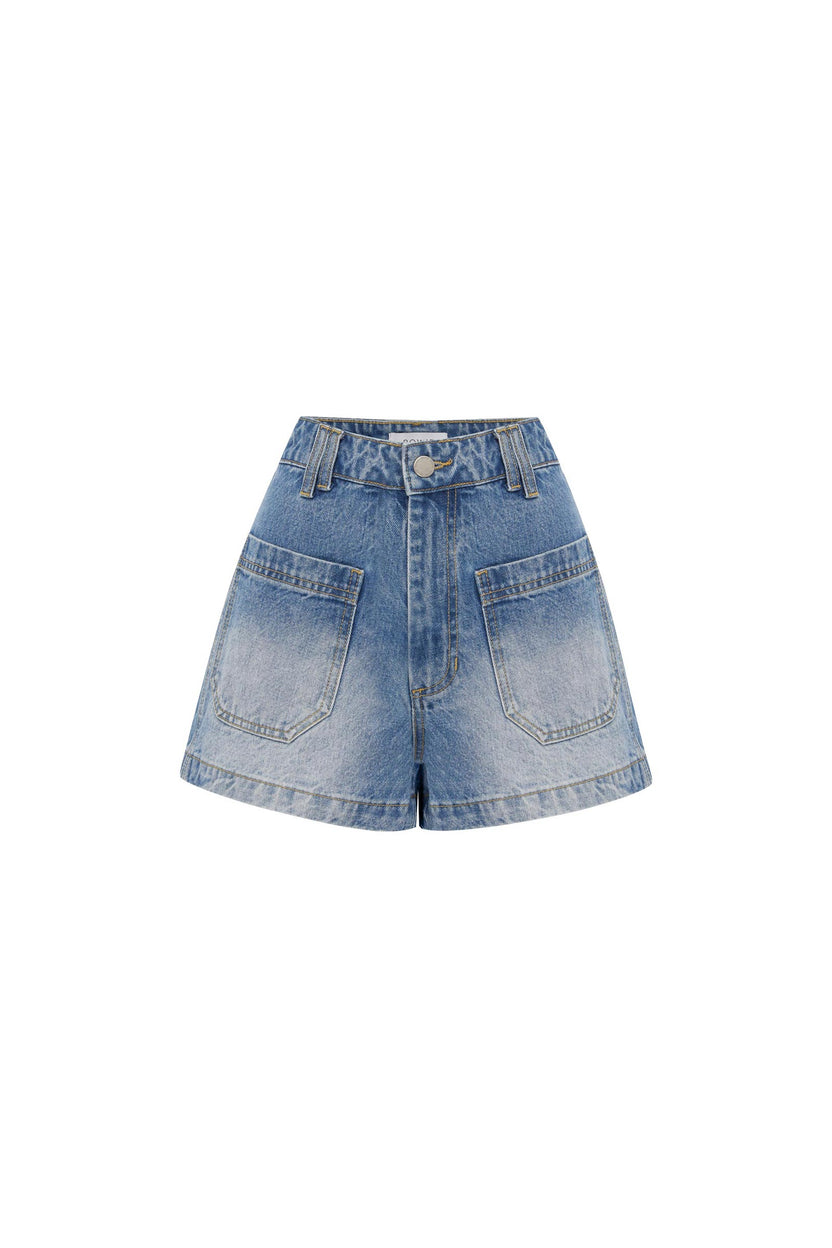 rowie the label - gio denim shorts - classic wash