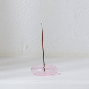 gentle habits - glass vessel incense holder - pink
