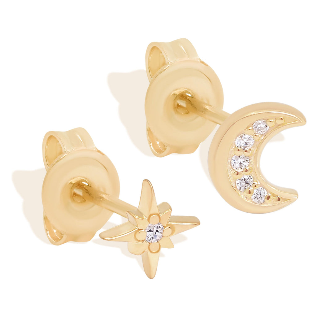 by charlotte - bathed in your light - stud earrings - gold