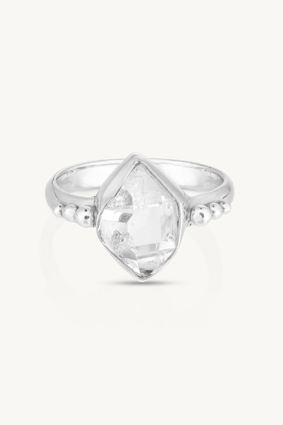 tonimay - herkimer diamond ring - silver