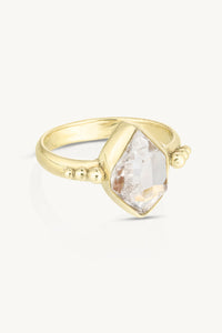 tonimay - herkimer diamond ring - gold