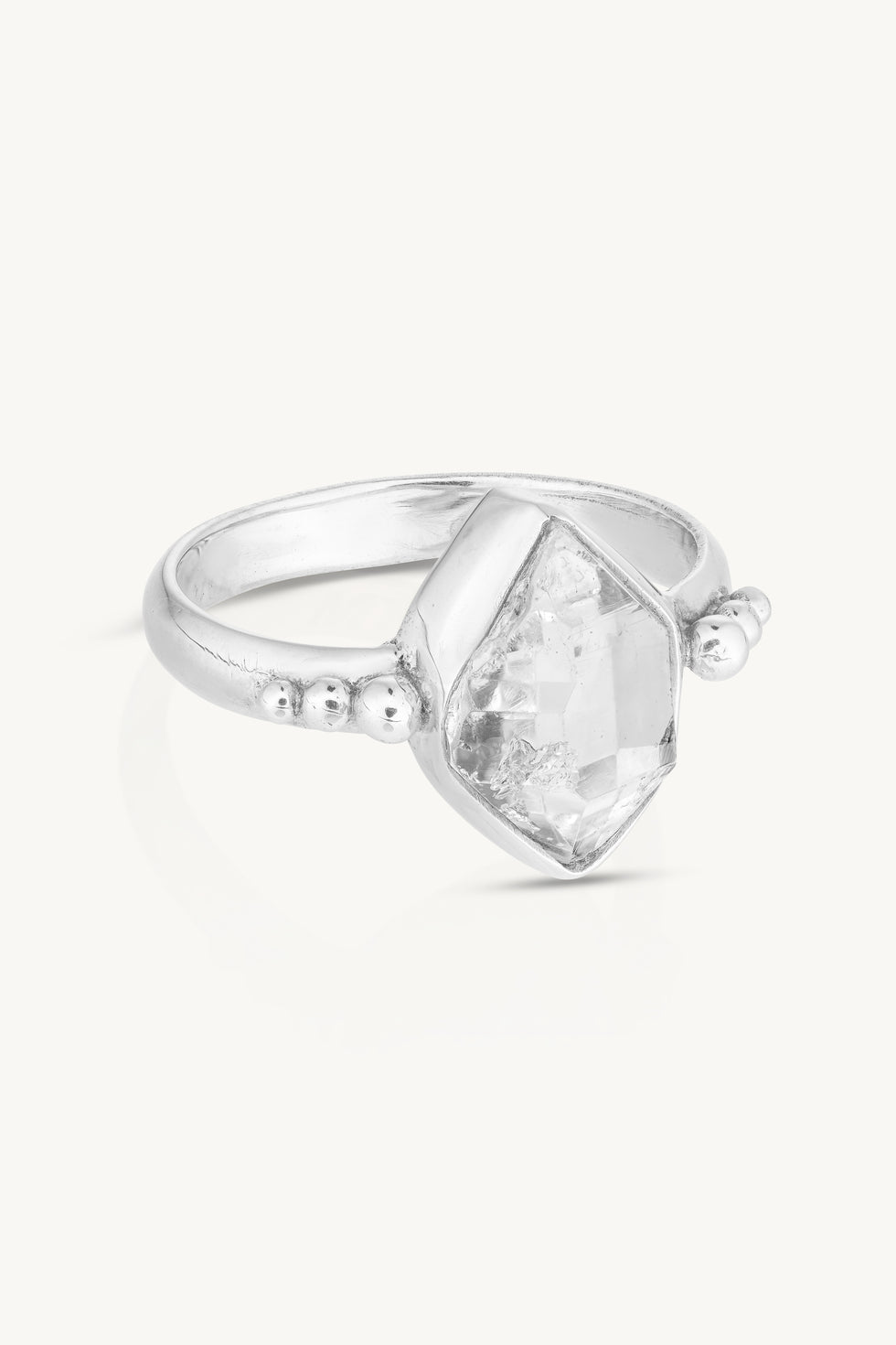 tonimay - herkimer diamond ring - silver