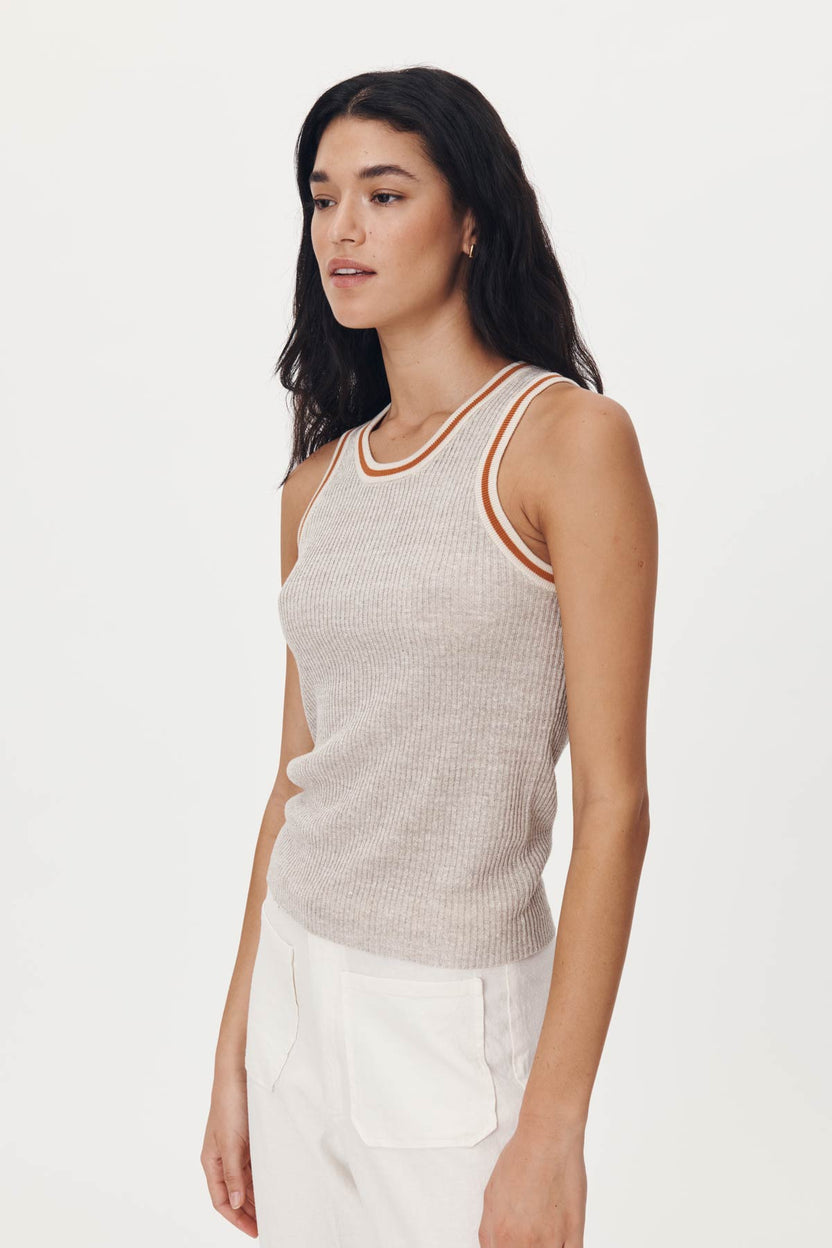 rowie the label - hubert knit tank - oat marle