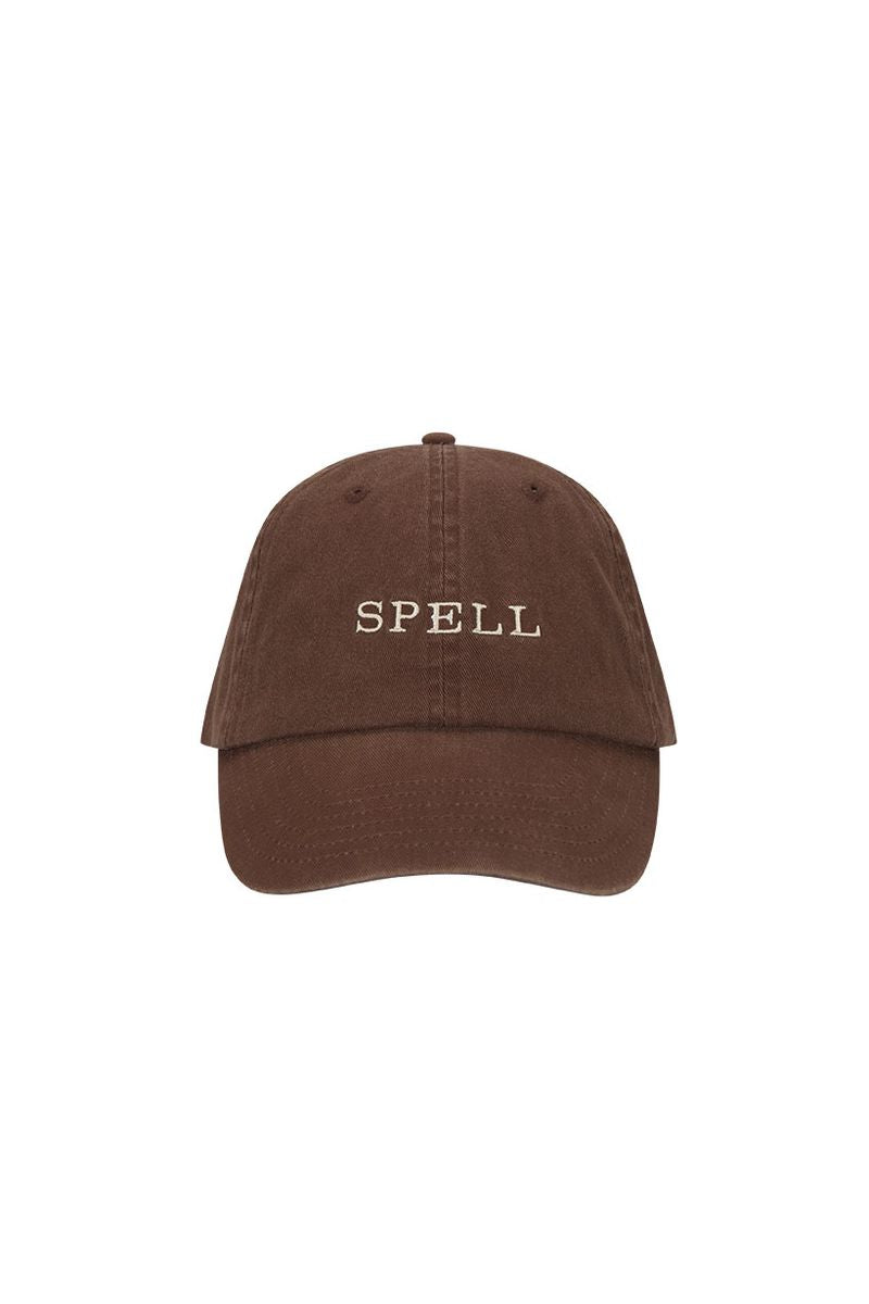 spell - embroidered cap - cacao
