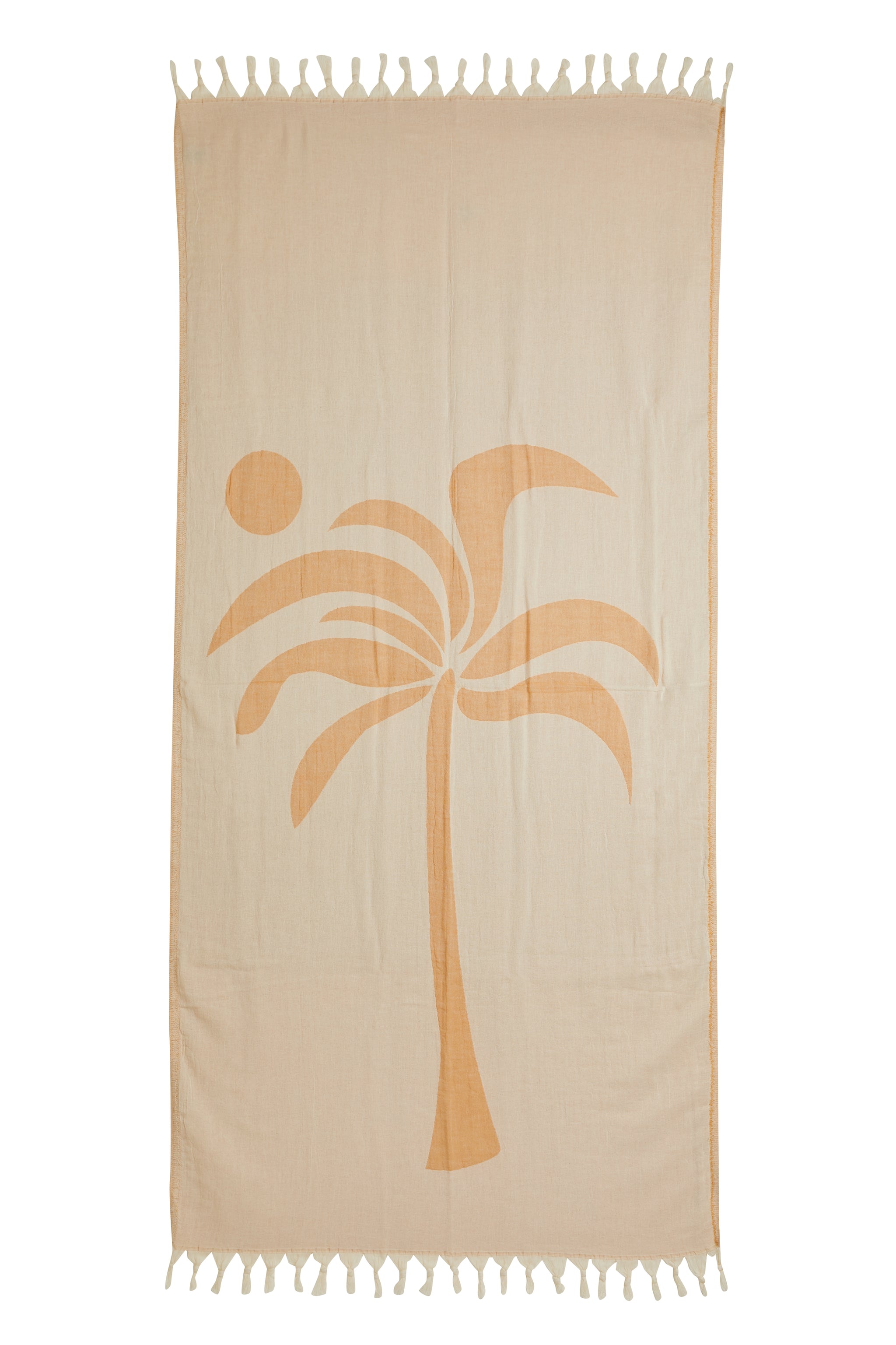 salty shadows - turkish towel palm tree - mustard