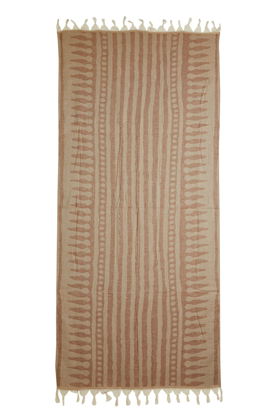 salty shadows - turkish towel two tone - dark brown & light brown
