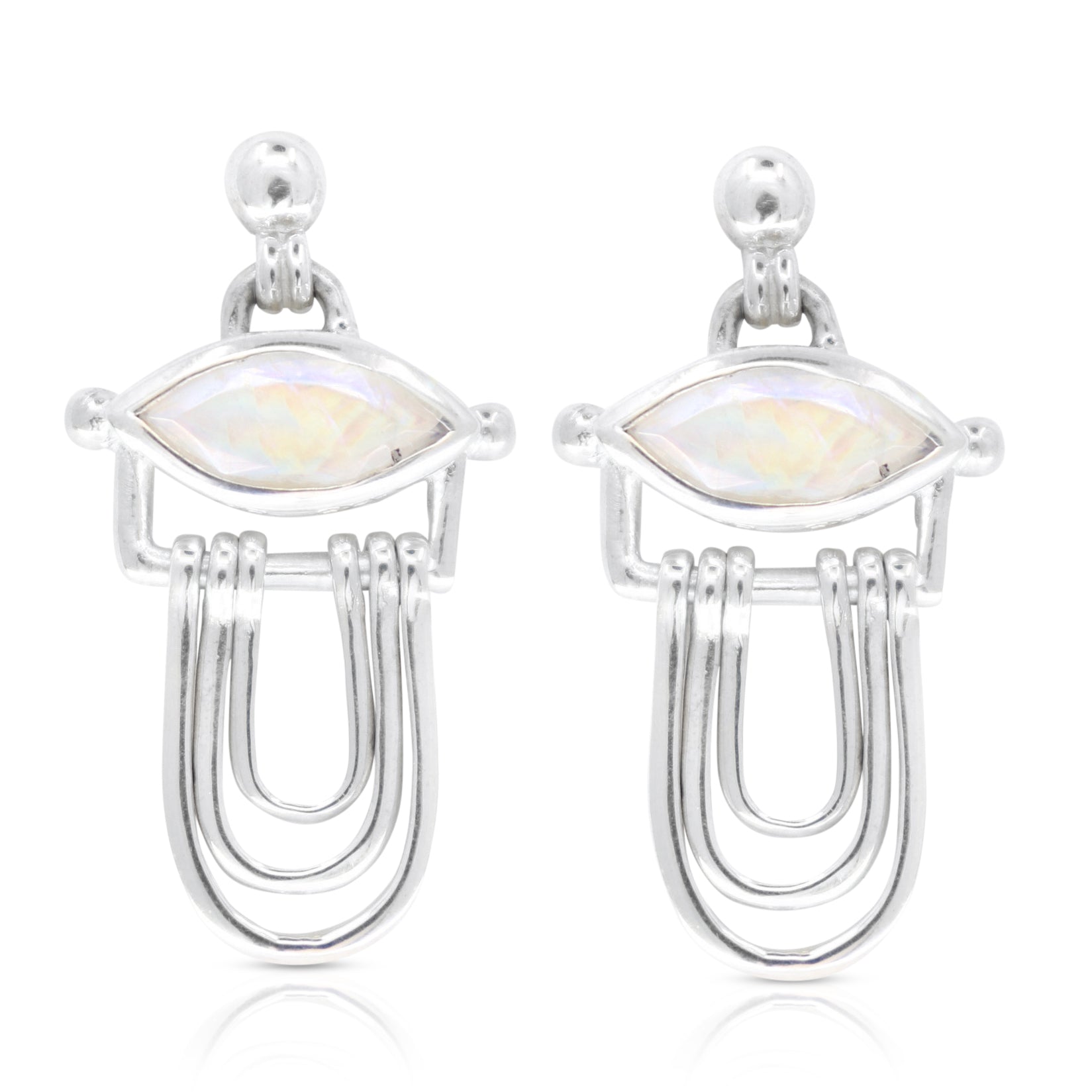 tonimay - athena moonstone silver earrings