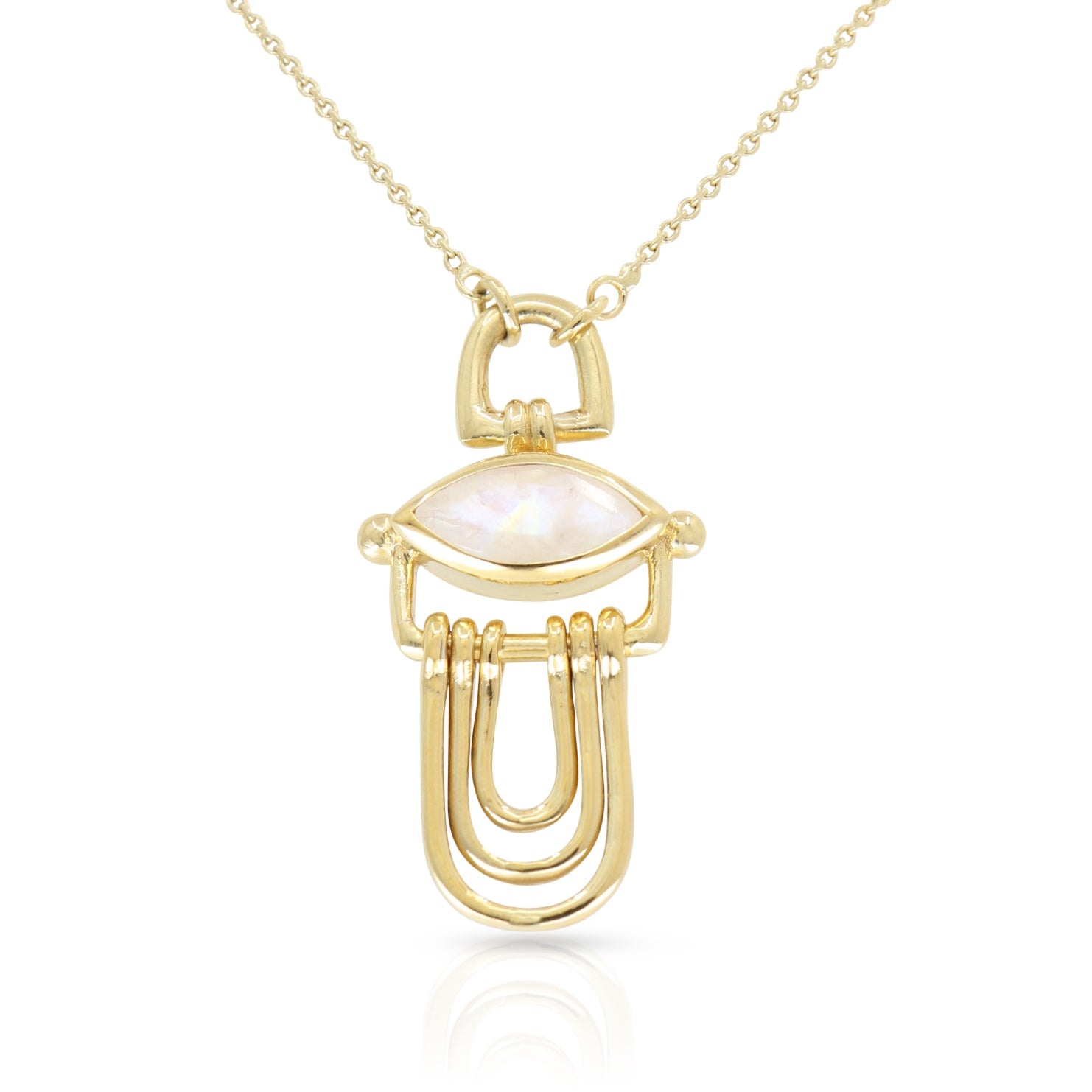 tonimay- athena moonstone - gold necklace