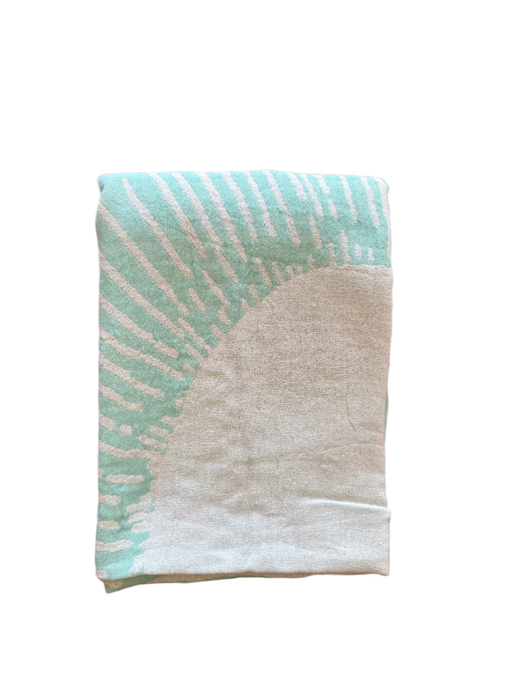 salty shadows - turkish towel sun pattern - sage