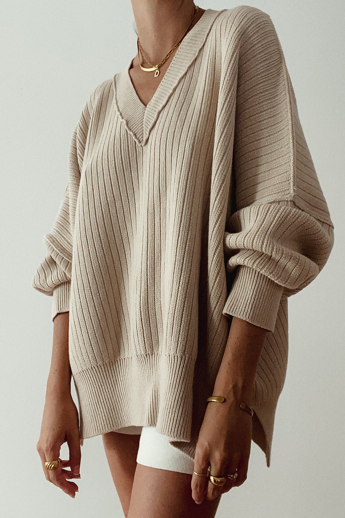 arcaa movement - vera organic knit sweater - sand