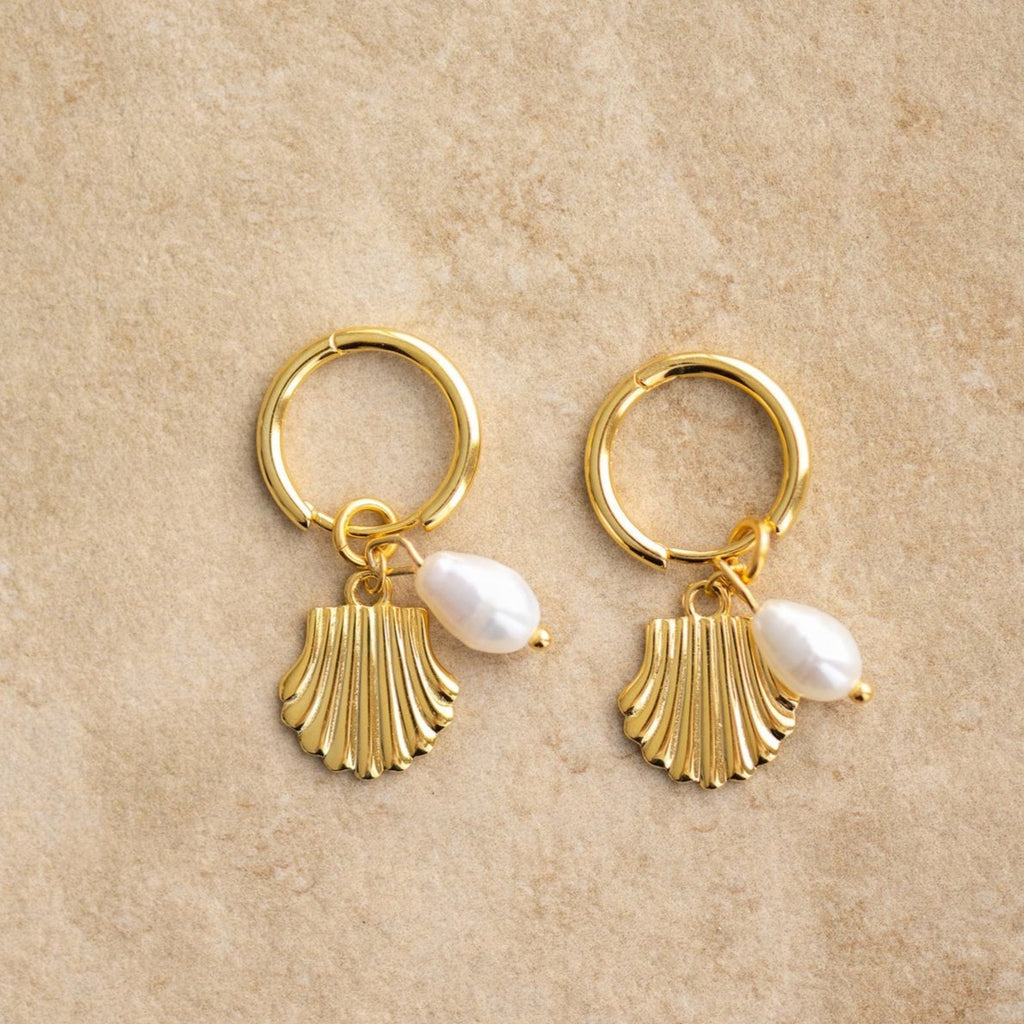 indigo & wolfe - isla earrings - gold