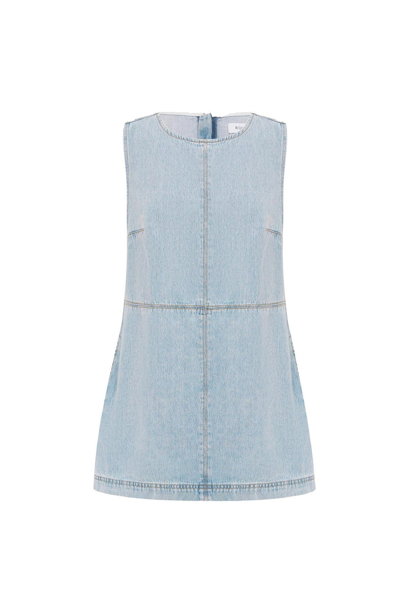 rowie the label - jean demin mini dress - azul