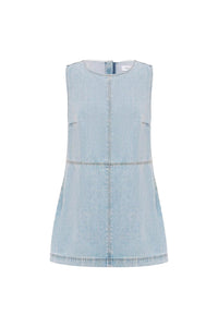 rowie the label - jean demin mini dress - azul