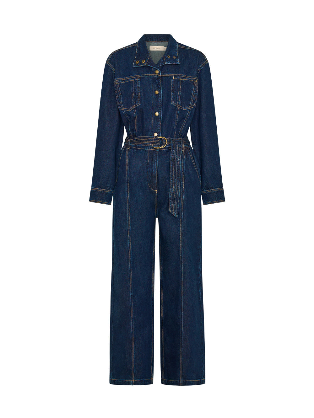 kivari - joelle denim jumpsuit - azure