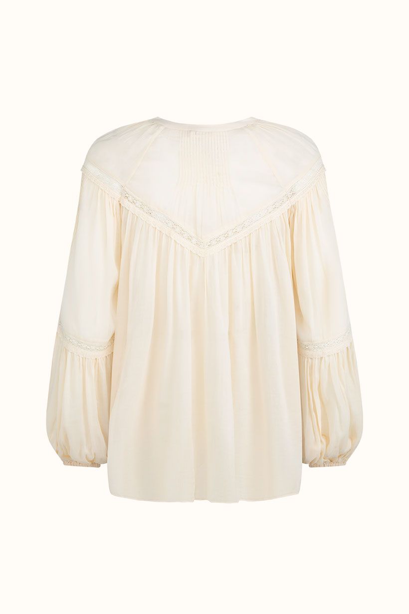 spell - teodora blouse - white smoke
