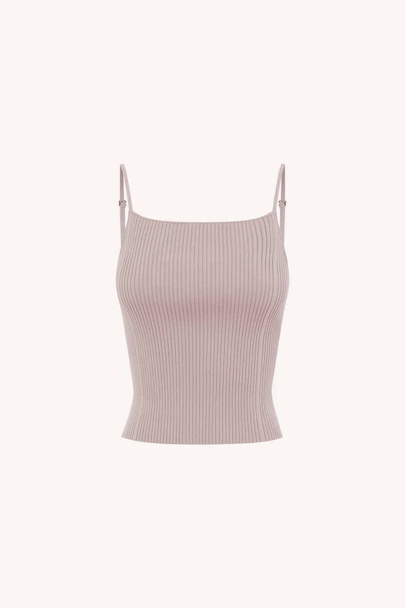 rowie the label - liat knit singlet - mushroom