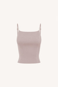 rowie the label - liat knit singlet - mushroom