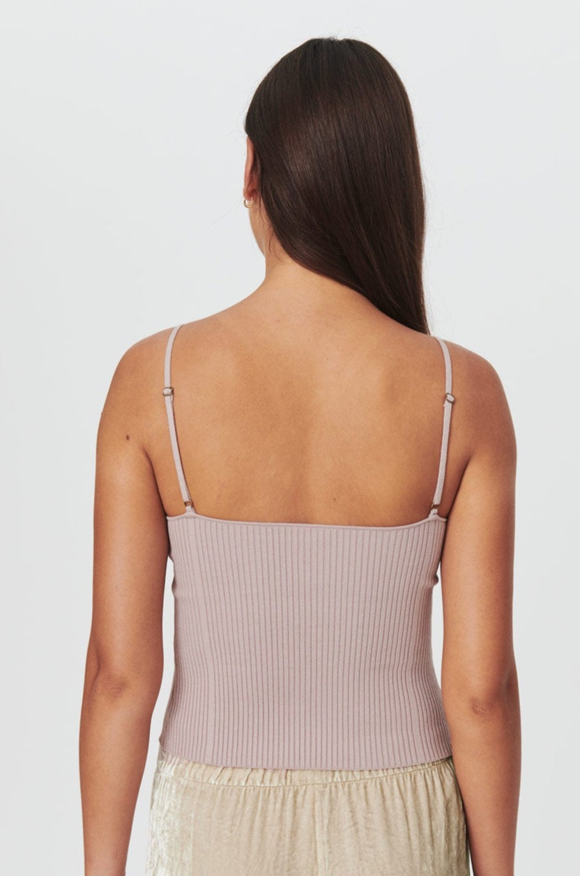 rowie the label - liat knit singlet - mushroom