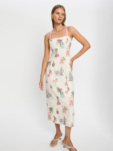 kivari - lyra tie back midi dress