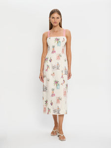 kivari - lyra tie back midi dress