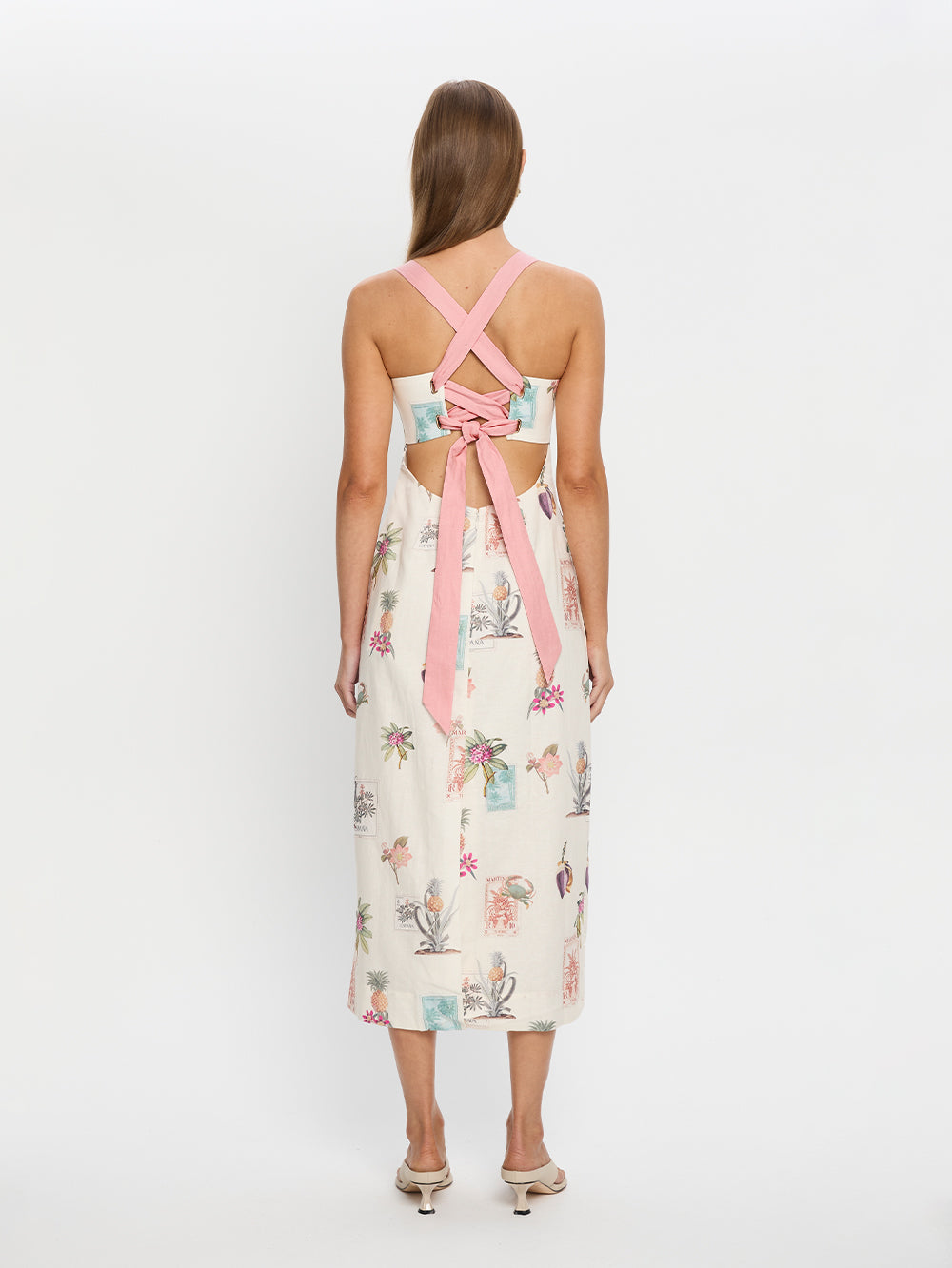 kivari - lyra tie back midi dress