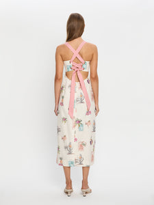 kivari - lyra tie back midi dress