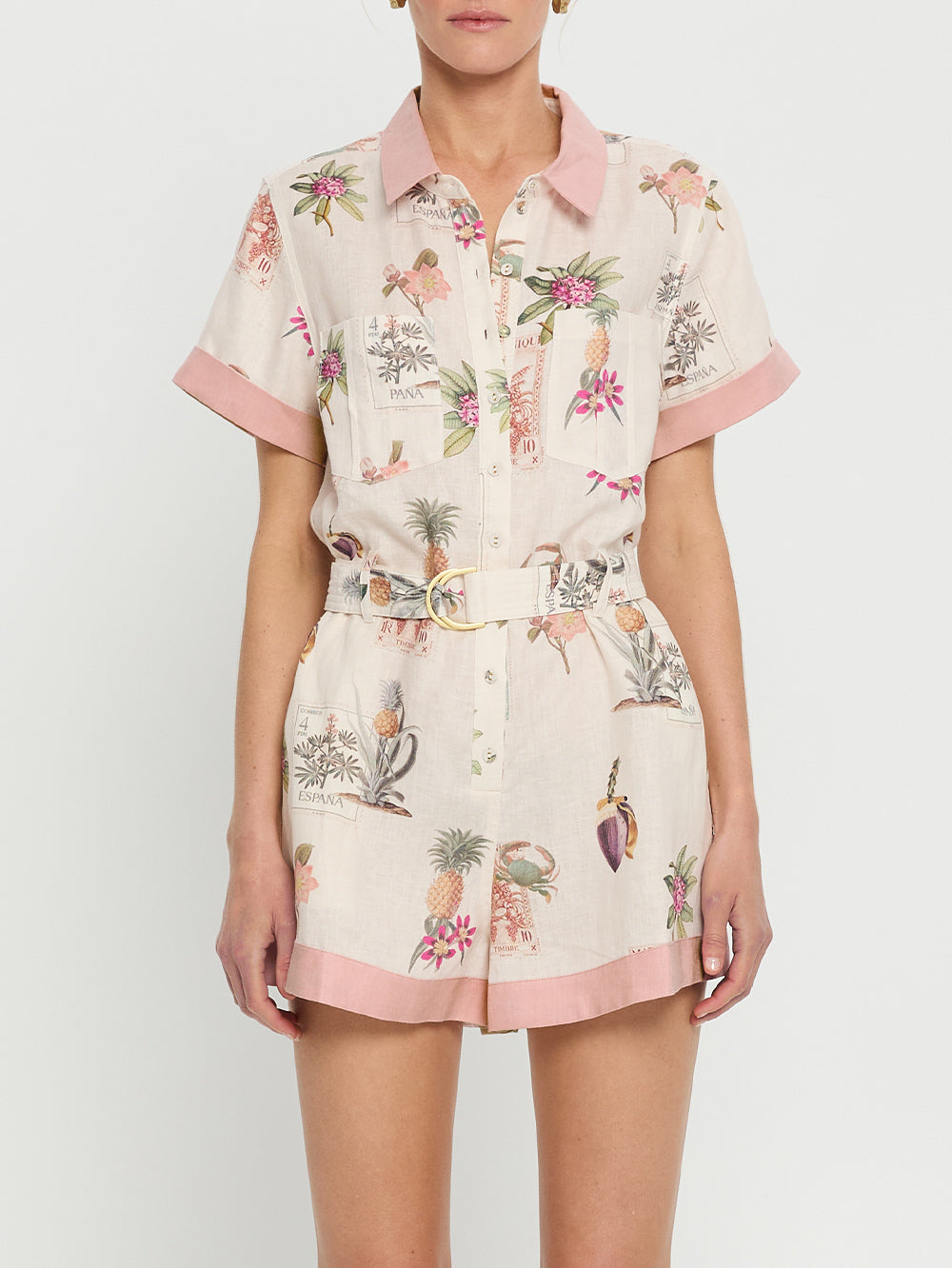 kivari - lyra linen playsuit