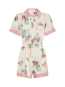 kivari - lyra linen playsuit