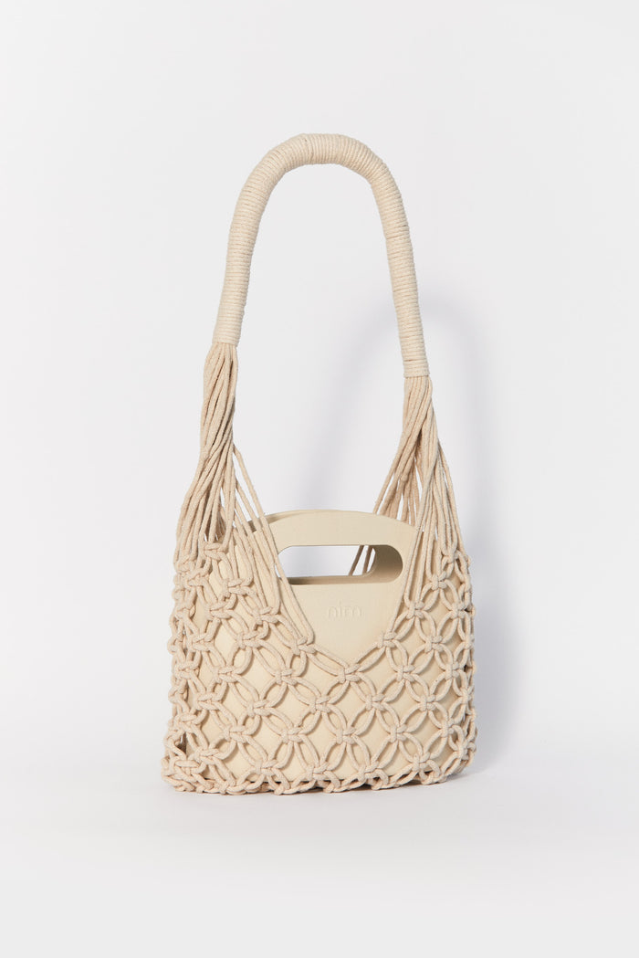 nim the label - macrame shopper - mini