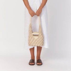 nim the label - macrame shopper - mini