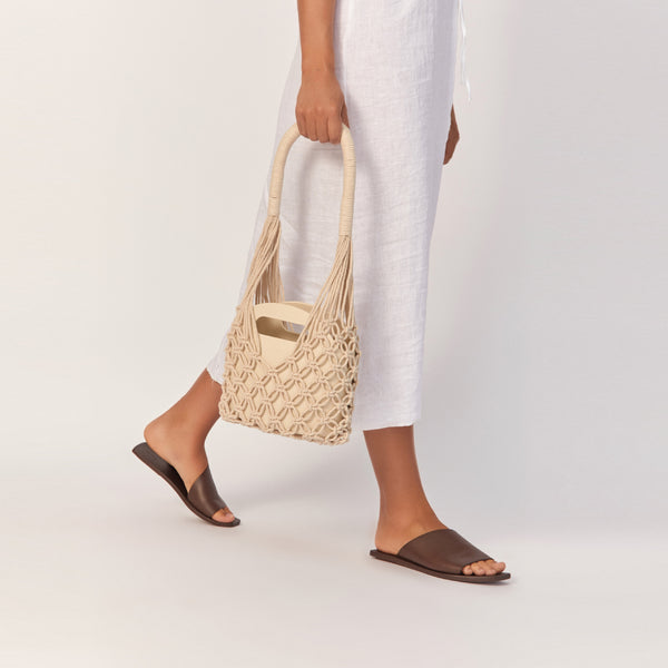 nim the label - macrame shopper - mini