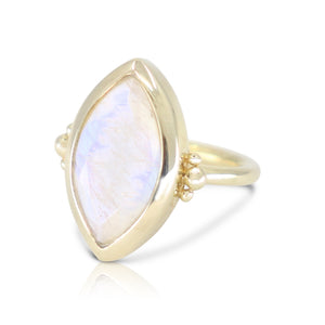 tonimay - moonstone marquise gold ring