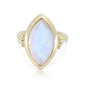 tonimay - moonstone marquise gold ring